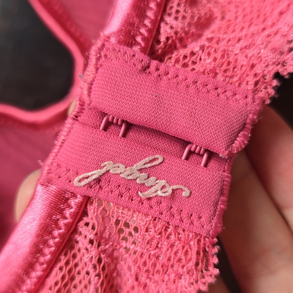 Victoria's Secret Angels Lightly Lined Bra 34D - Hot Pink Lace - Picture 3 of 5